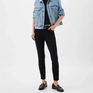 Gap Women's Bi-Stretch Skinny Ankle Black Minimalist Business Casual Pants Sz 6